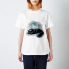 クロネコのお昼寝黒猫２ Regular Fit T-Shirt