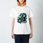 百花の碧龍 Regular Fit T-Shirt