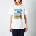 たびねこグッズSHOPのたびねこ：夏のパラソル スタンダードTシャツ