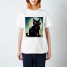 nao--naoの幻想の中の黒猫くん スタンダードTシャツ