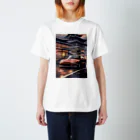 JapanCarStyleの赤いスポーツカーと日本の風景 Regular Fit T-Shirt