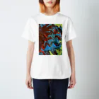 ﾖﾜｼのred turquoise green MIX Regular Fit T-Shirt