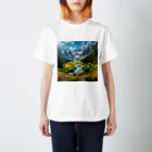 130Saitohの山間の風景 スタンダードTシャツ