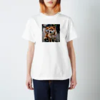 kaerinofficeの2匹のかわいい柴犬が仲良く並んで写っています。 Regular Fit T-Shirt