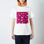 pink.pinkのpink.プードル総柄 Regular Fit T-Shirt