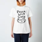 TomoshibiのPeace Love Cats スタンダードTシャツ