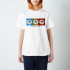 とやまソフトセンターの狂犬病予防注射済ステッカー風(三連)  Regular Fit T-Shirt