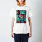 hirakoARTのカラフルなニワトリ Regular Fit T-Shirt