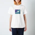 みどりのうさぎのかわながれ Regular Fit T-Shirt