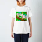 kinoko0827のホワイトプリーツメイト Regular Fit T-Shirt