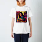 umi@80sエモいヌードルTシャツのNostalgic Midnight – ラーメンとシティポップの夜 Regular Fit T-Shirt