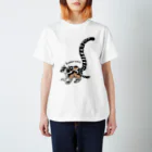 MUSEUM LAB SHOP MITのLemur catta＊ワオキツネザルTシャツ スタンダードTシャツ