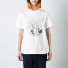 もふちゃんの雨の日傘ささないもふちゃん Regular Fit T-Shirt