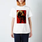 猫又庵🐈‍⬛Ukiyo-E CATのKABUKI CAT 003 Regular Fit T-Shirt