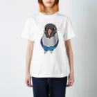 TESHIGOTOのブルーボタンインコさん スタンダードTシャツ