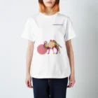 どうぶつのホネ、ときどきキョウリュウ。のフタコブラクダのホネ Regular Fit T-Shirt