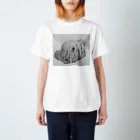 光平洋子のかしこいプーリー犬が振り向いた。puli illustration  Regular Fit T-Shirt