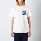 KingaMのボックスロゴ×3(ピンク・ミドリ・アオ) Regular Fit T-Shirt
