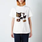 nyanmagemaruのわが家のねこたち Regular Fit T-Shirt