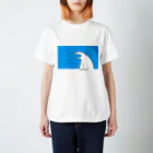 しろくまのかばん屋さん（SUZURI店）のしろくまさん（あお） Regular Fit T-Shirt