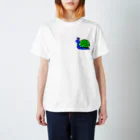 se:1007のカタツムリ 青×緑 スタンダードTシャツ