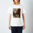 Art Baseの小路 / フェルメール (View of Houses in Delft (The little Street) 1658) スタンダードTシャツ