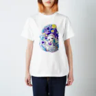 tyoudukiのDEEP BLUE Regular Fit T-Shirt