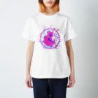 たかはし あいさのキツネ犬のお昼寝(pink) Regular Fit T-Shirt