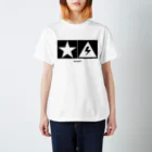 highvoltagewearsのThunder and Star 白 スタンダードTシャツ