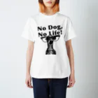 イロハのNo dog,No life! 黒 Regular Fit T-Shirt