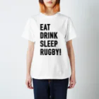 hash_designの食べて飲んで寝てラグビー！ スタンダードTシャツ