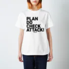 highvoltagewearsのPDCA 白 Regular Fit T-Shirt