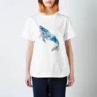 切り絵作家カジタミキのクジラの切り絵 Regular Fit T-Shirt