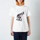 ゆるりんマルシェのゆるりんマルシェ 猫-1 티셔츠