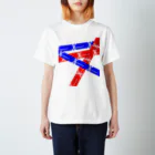 X-Dimensions team goodsのred&blue 03 Regular Fit T-Shirt