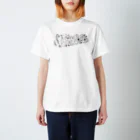 Мちゃんshopのモノクロお花 Regular Fit T-Shirt