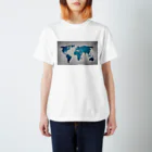 Sakura-yuanの氷と水の世界地図 スタンダードTシャツ