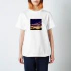 A.A.A.A worksのSUNSET BOX LOGO Regular Fit T-Shirt