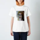 風藤松原 松原義和の右目が大きいメガネ女子 Regular Fit T-Shirt