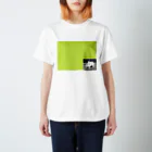 YUKO-YUKOのモノクロうさぎちゃん(ライトグリーン) スタンダードTシャツ