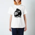 GemBox SUZURI店のモナゴリラ モナコイン 単色BK (SZ) GemBox Regular Fit T-Shirt