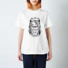 TOMOKUNIのフランケン FACE【モノクロ線画】 Regular Fit T-Shirt