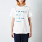 ALBAtherapyのIamHappyToJoinWithYou_SKYBLUE Regular Fit T-Shirt