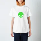 四二〇の麻柄宇宙人くん 【緑】 Regular Fit T-Shirt