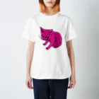 猫屋萬年堂のピンクのねこさん Regular Fit T-Shirt