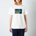 kon.の花火大会の向日葵 Regular Fit T-Shirt