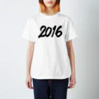 HAPPY 2016の2016 正月グッズ FAT BLACK NEW YEAR 2016 スタンダードTシャツ