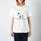毬栗 ほたての猫と花 Regular Fit T-Shirt
