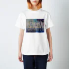 Hana Sungo　はなさんごのHand weaving-blue×3 Regular Fit T-Shirt