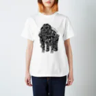 TOMOKUNIのAnimalia Kinky “ Black Gorilla ” スタンダードTシャツ